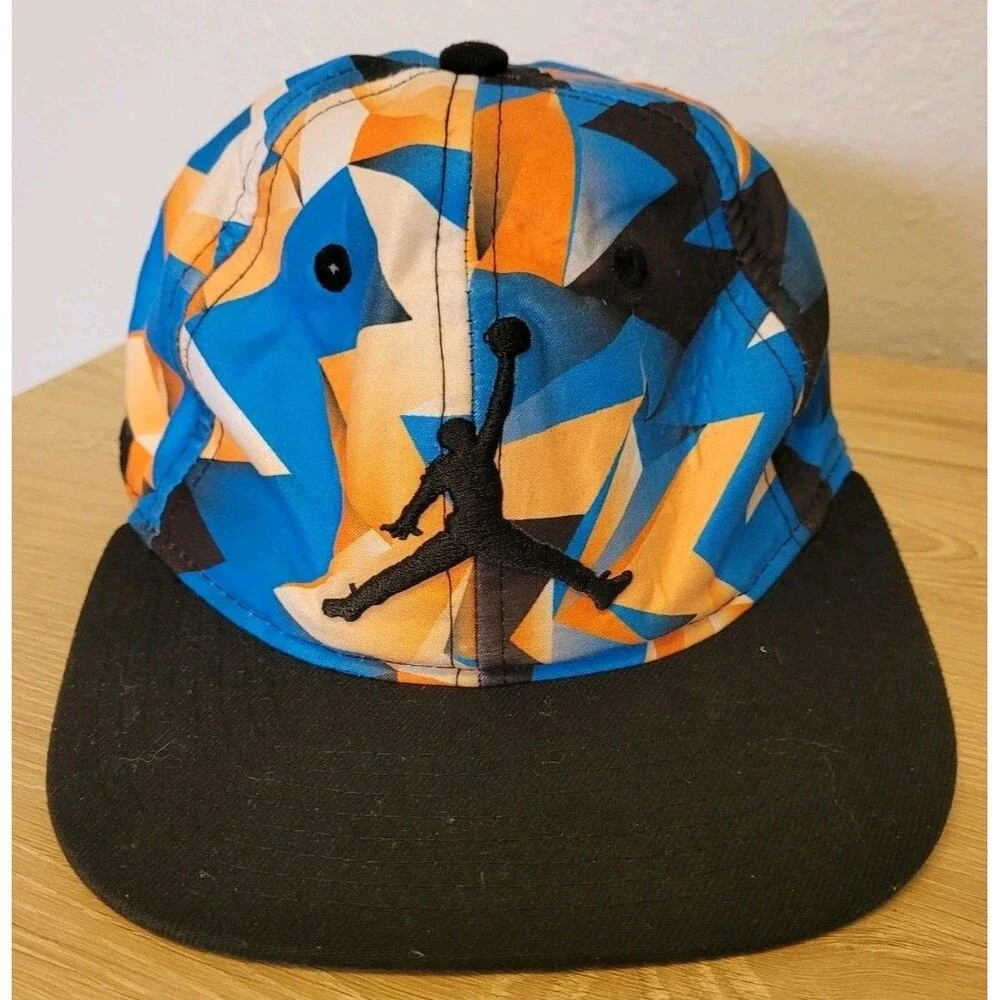 Jumpman Youth adjustable Cap Hat Snapback Michael Jordan Blue Orange Basketball